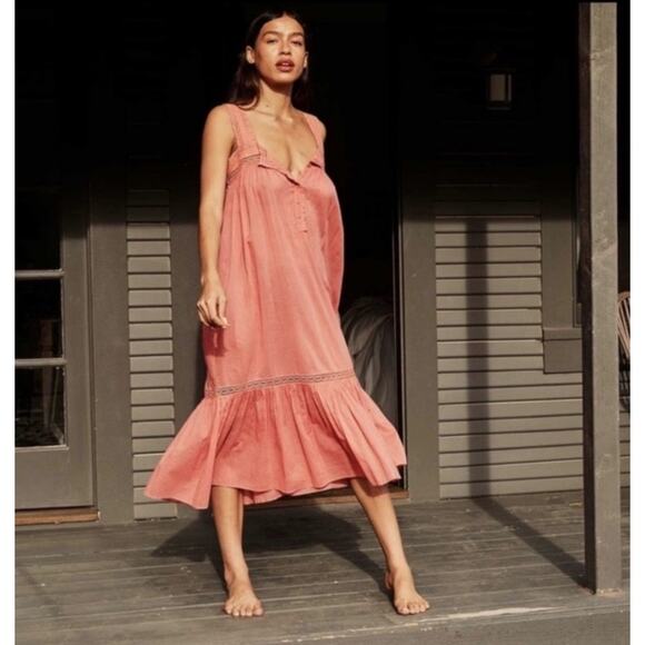 DOEN Seville Nightgown in Summer Mirage Midi Dress XS - Picture 11 of 11